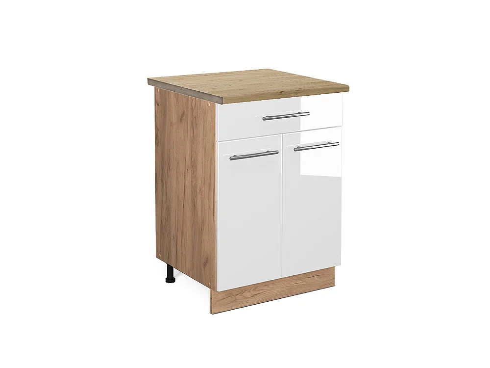 Meuble cuisine blanc haute brillance 60x60x82 fame-line
