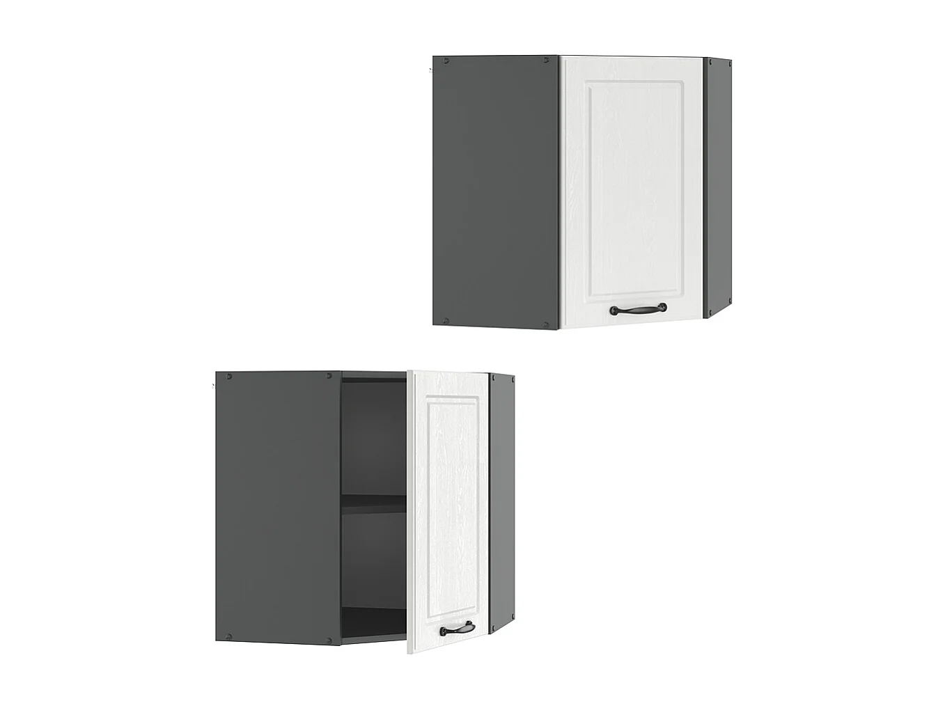 Armario colgante de esquina blanco casa de campo 57x34.1x60 r-line