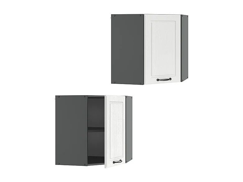 Eckhängeschrank weiß landhaus 57x34.1x60 r-line