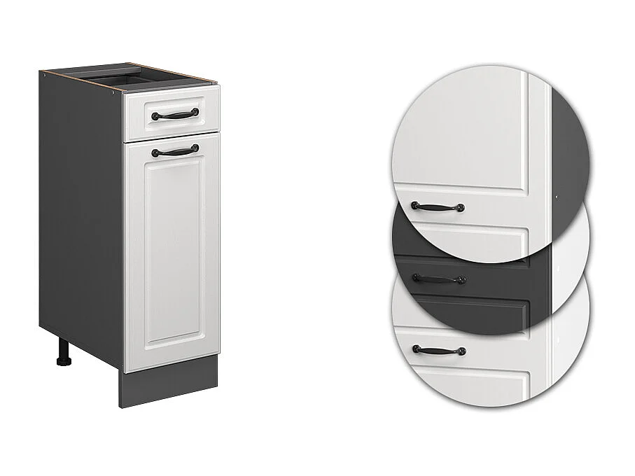 Mueble bajo de cocina blanco casa de campo 30x60x81.6 r-line