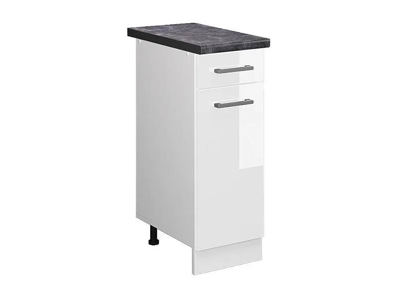 Armário baixo de cozinha branco alto brilho 30x60x81.6 r-line