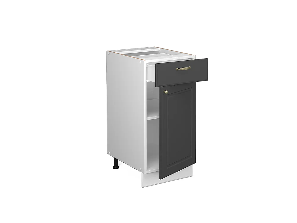 Kitchen base cabinet anthracite gold 40x51.6x82 fame-line