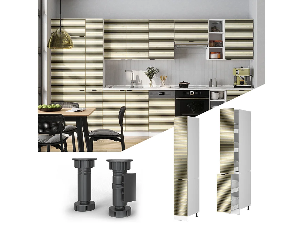 Meuble haute de cuisine panneau en chêne 30x58x206.8 fame-line