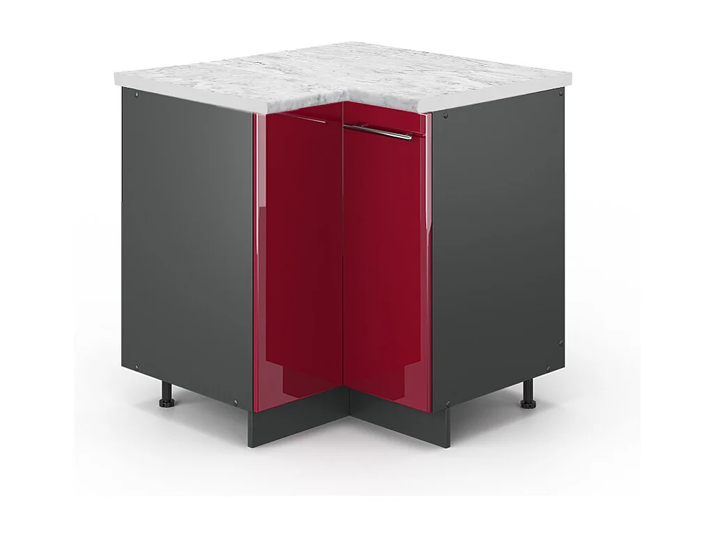 Meuble dangle rouge bordeaux haute brillance 80.5x60x82 fame-line