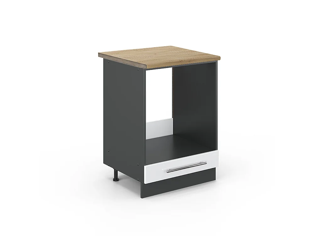 Mobile per forno da incasso bianco lucido 60x60x82 fame-line