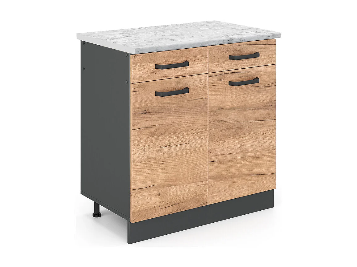 Meuble cuisine chêne de force doré 80x60x81.6 r-line