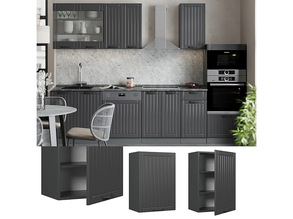 Armario colgante gris oscuro 50x34.1x72 fame-line