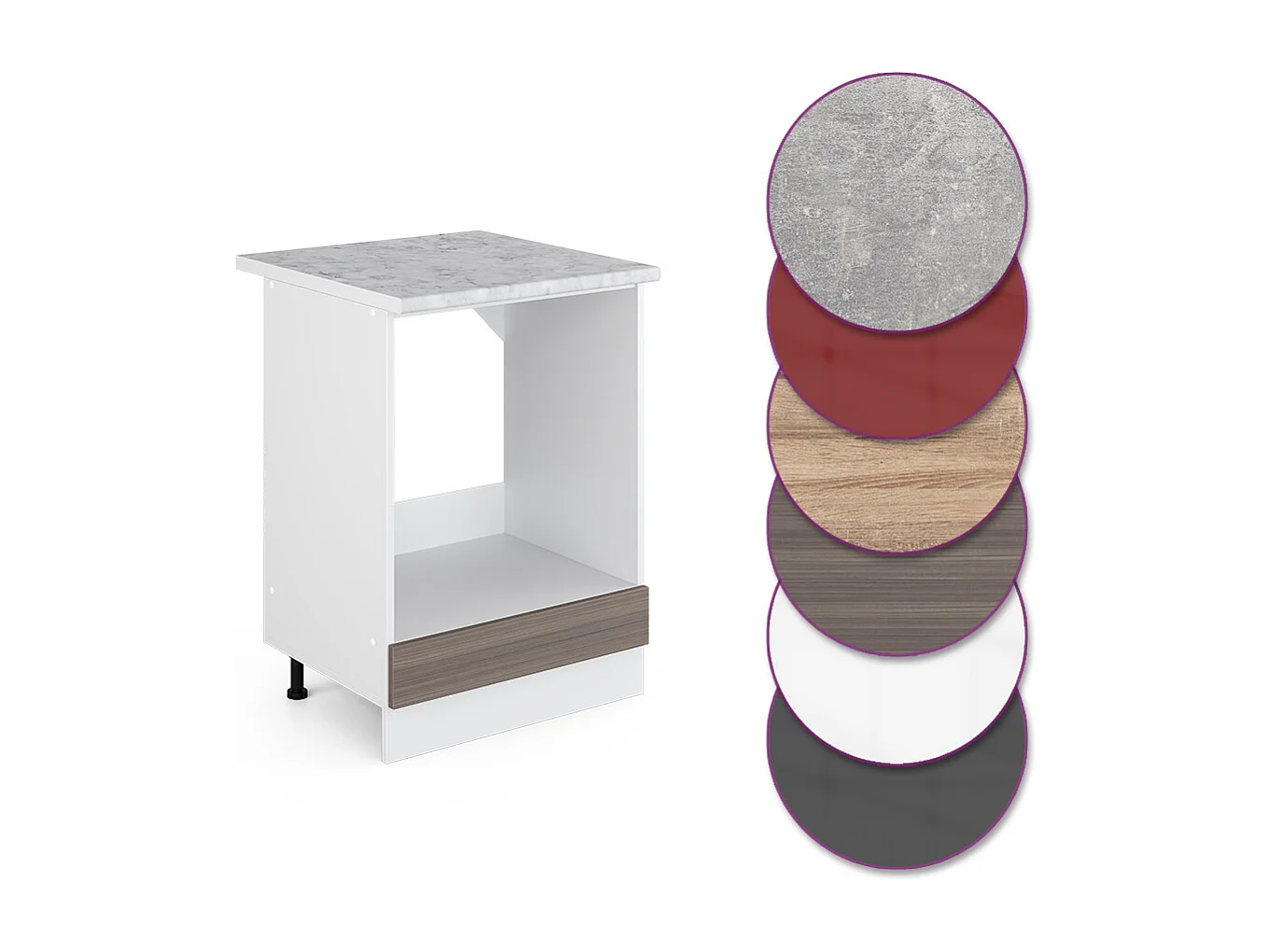 Mobile per forno da incasso grigio nobile 60x60x81.6 r-line