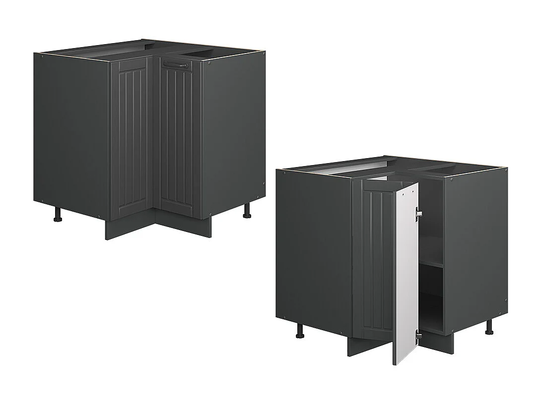 Hoekkast donkergrijs 80.5x60x82 fame-line