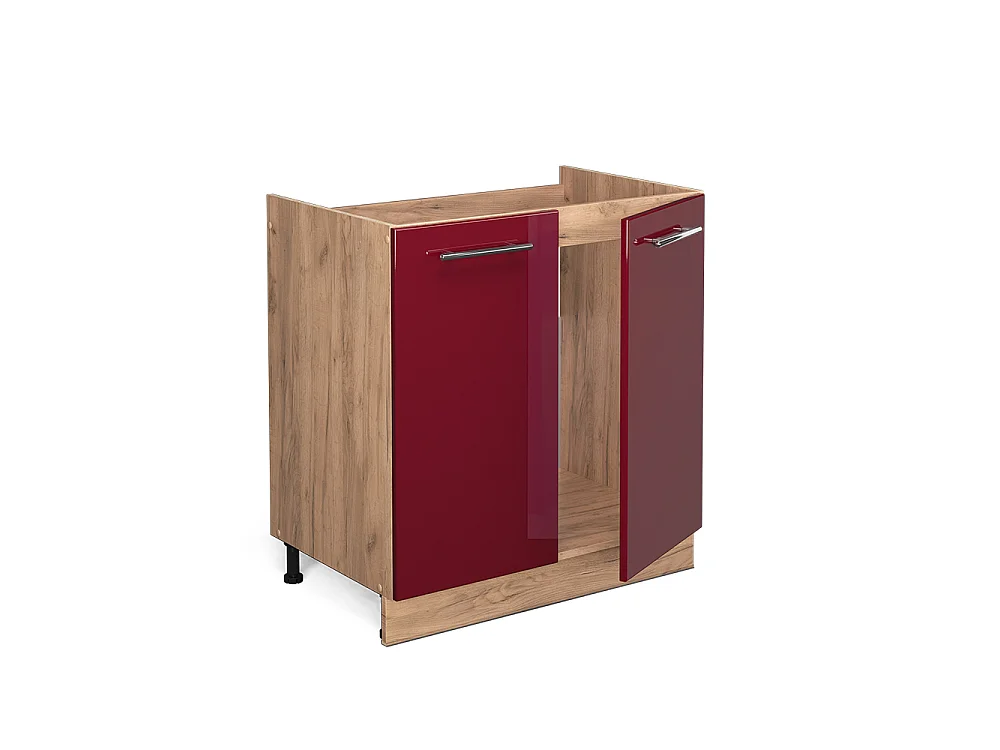 Mobile lavello cucina Bordeaux lucido 80x51.6x82 fame-line