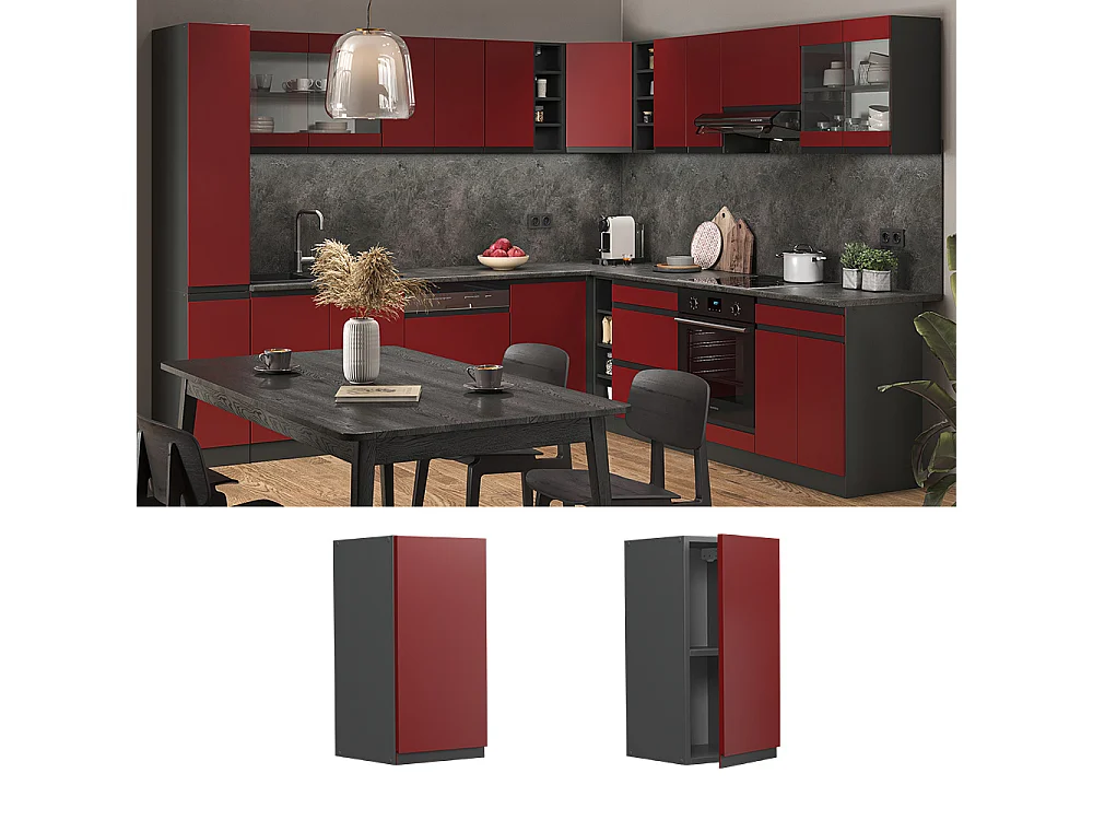 Armario colgante rojo 30x31x60 r-line