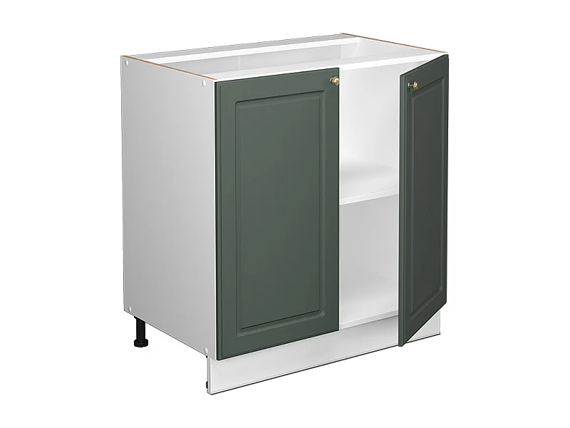 Armario bajo para fregadero verde dorado casa de campo 80x60x82 fame-line