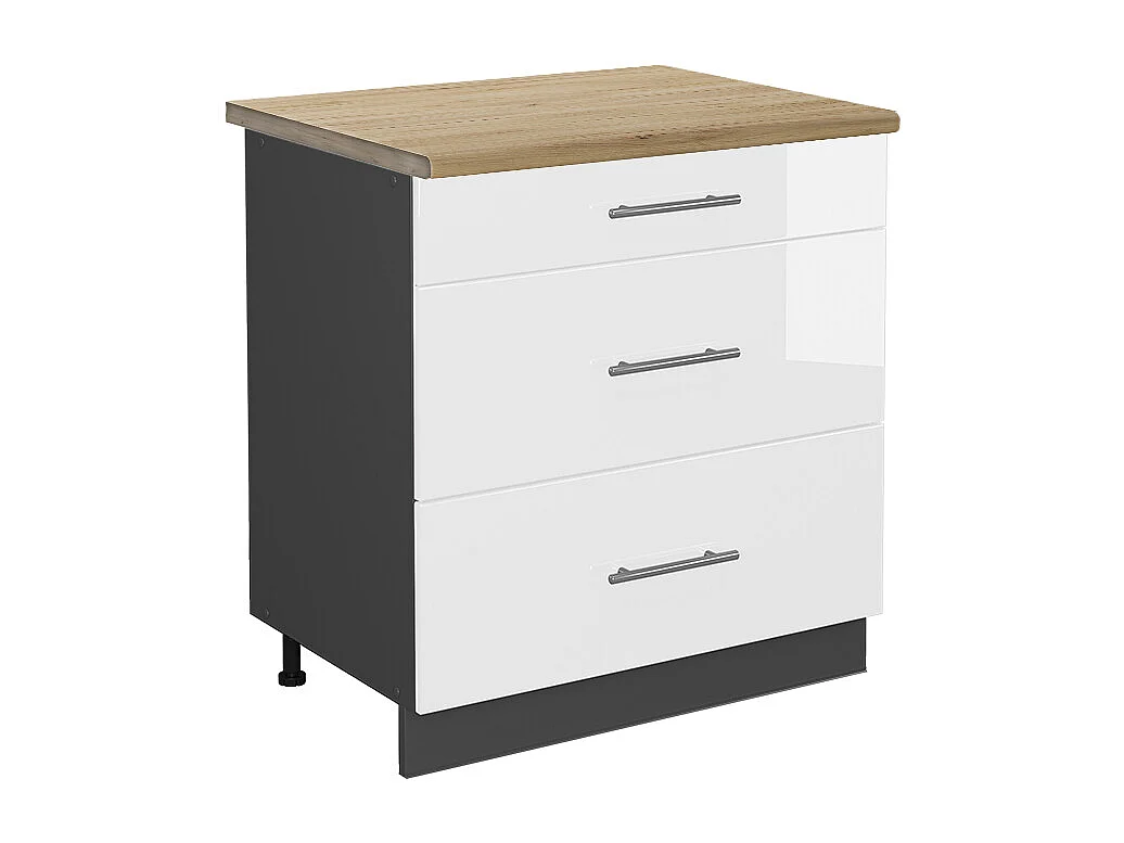 Meuble bas sous-évier vert or campagne 80x60x82 fame-line