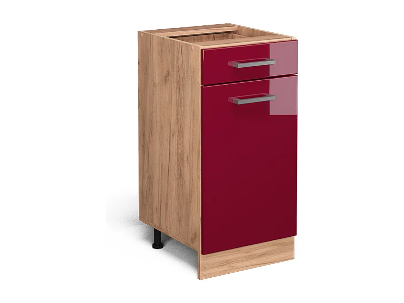 Küchenunterschrank rot hochglanz 40x46x81.6 r-line