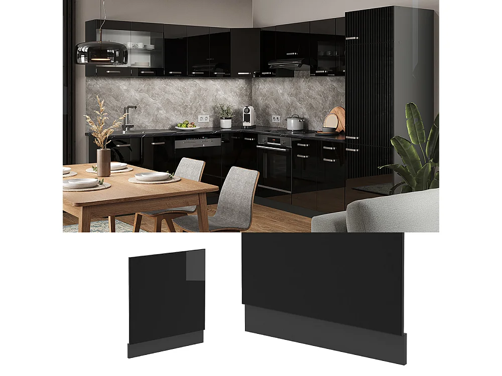 Pannello frontale nero lucido 60x1.6x57.2 r-line