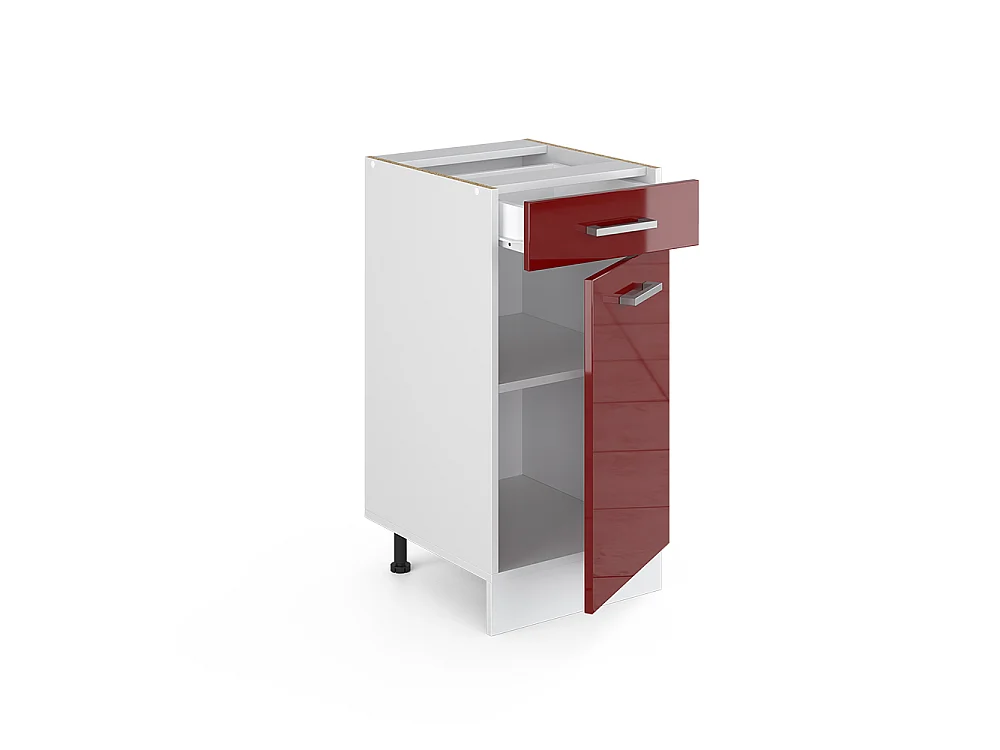 Mobiletto base per cucina rosso lucido 40x60x81.6 r-line