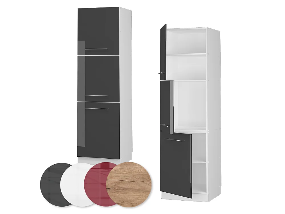Mobile per forno da incasso antracite lucido 60x58x206.8 fame-line