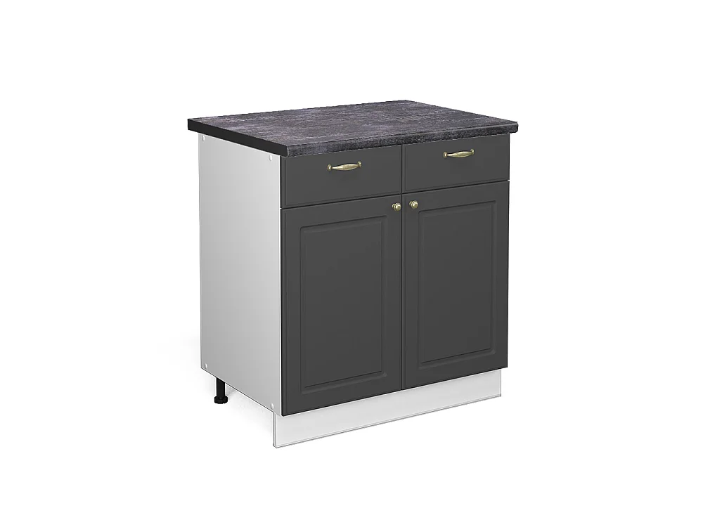 Meuble cuisine anthracite-or 80x60x82 fame-line