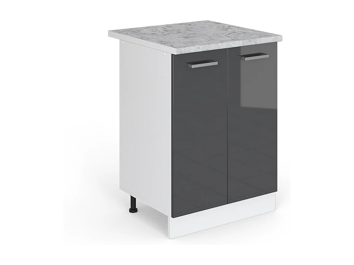 Keukenonderkast antraciet hoogglans 60x60x81.6 r-line