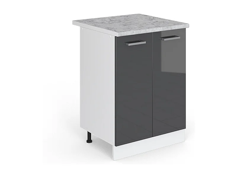 Keukenonderkast antraciet hoogglans 60x60x81.6 r-line