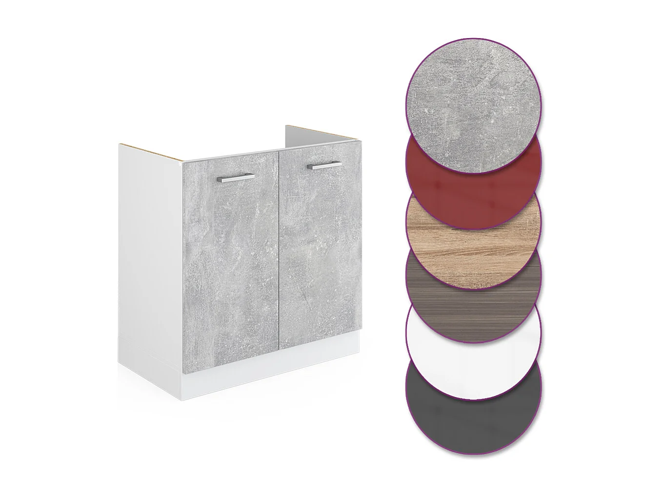 Szafka pod zlew beton 80x46x81.6 r-line