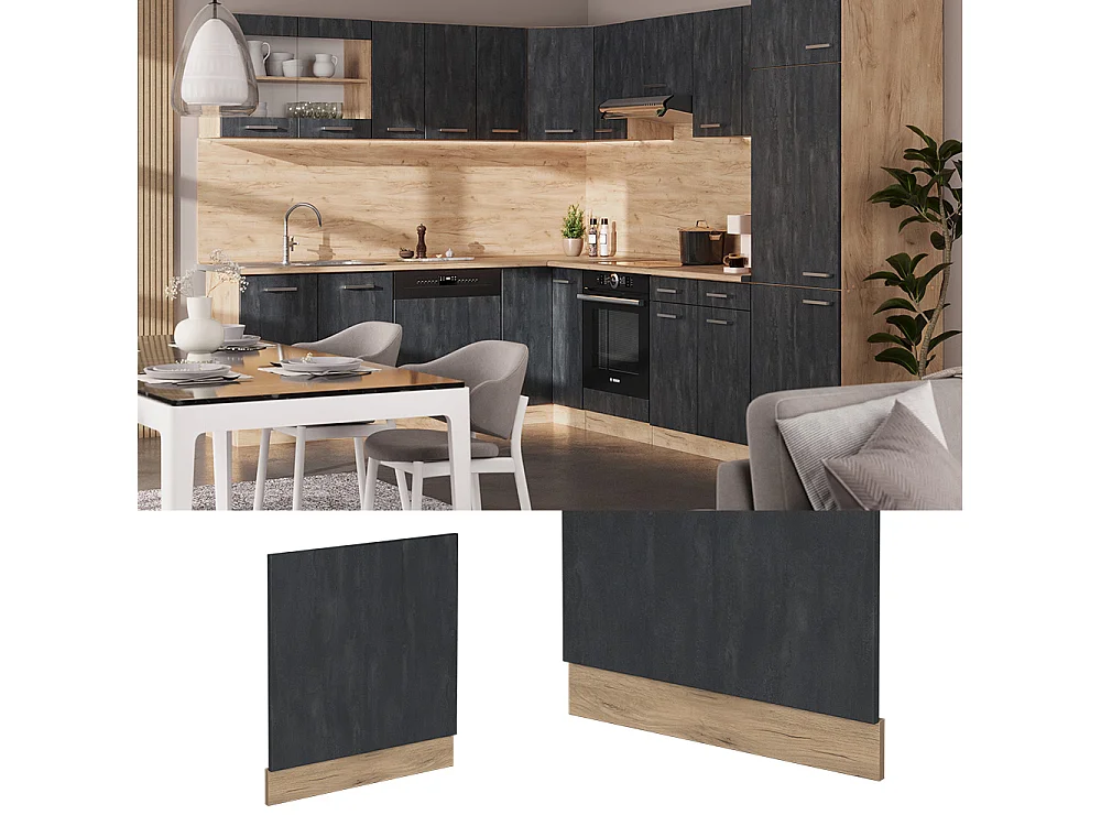 Pannello frontale calcestruzzo nero 60x1.6x57.2 r-line