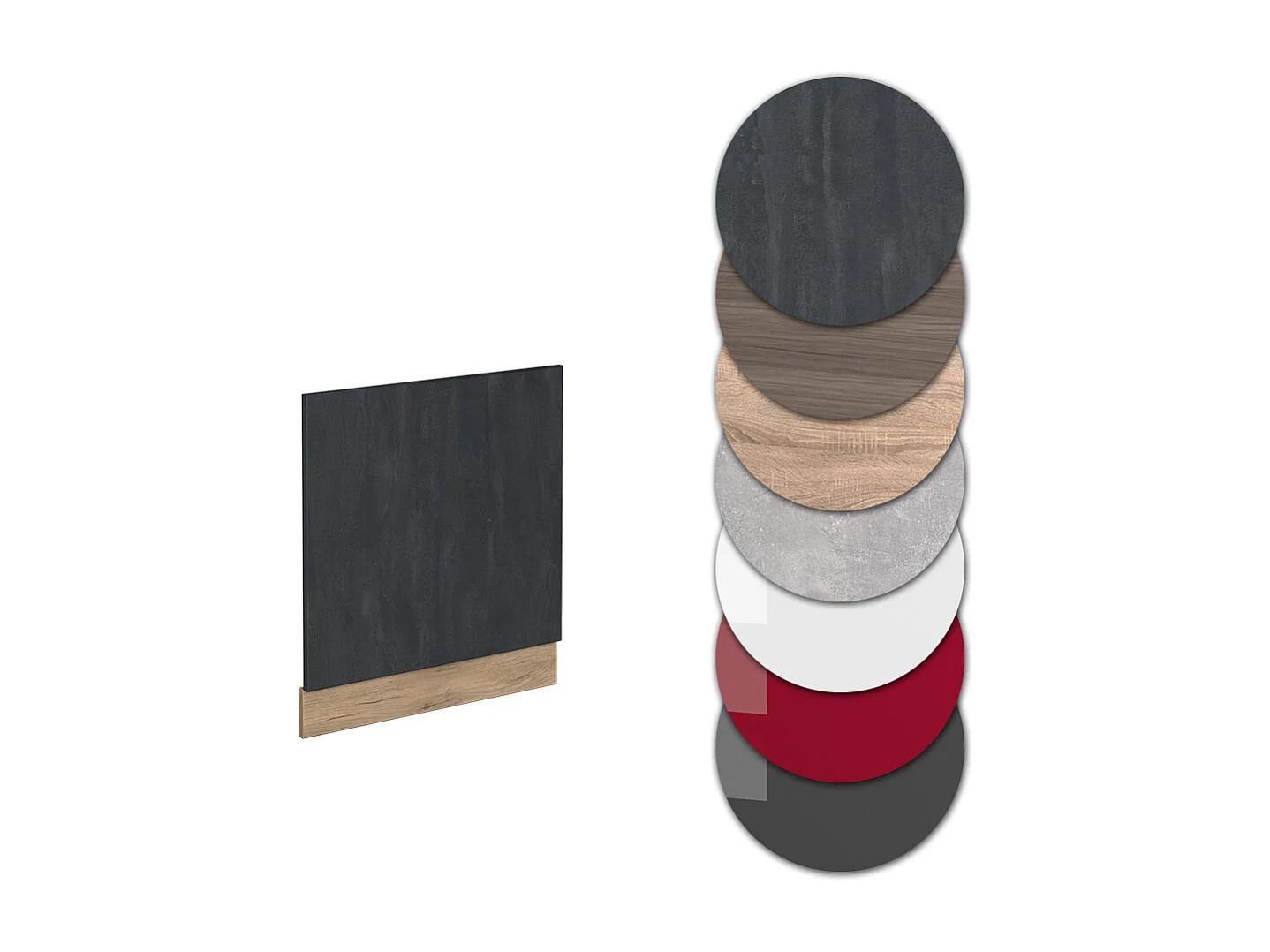 Pannello frontale calcestruzzo nero 60x1.6x57.2 r-line