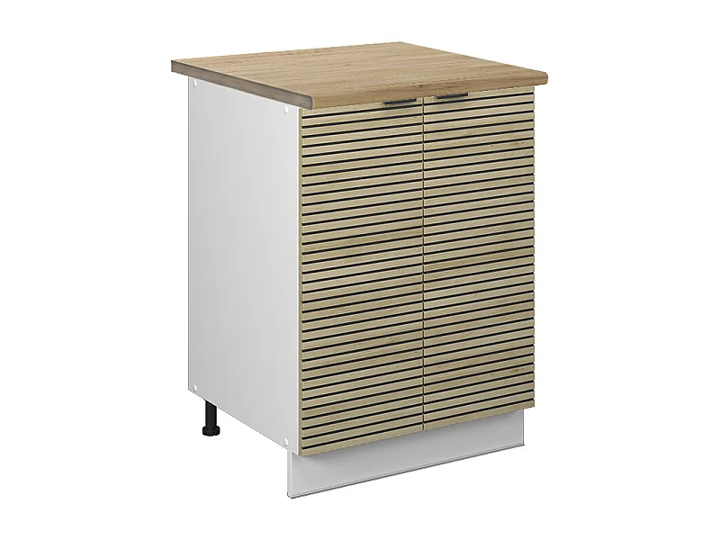 Meuble bas de cuisine panneau en chêne 60x60x82 fame-line