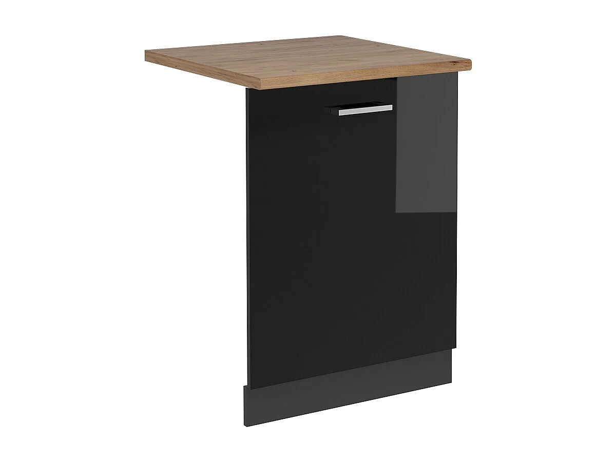 Panel frontal del lavavajillas negro brillo intenso 60x1.6x81.8 r-line