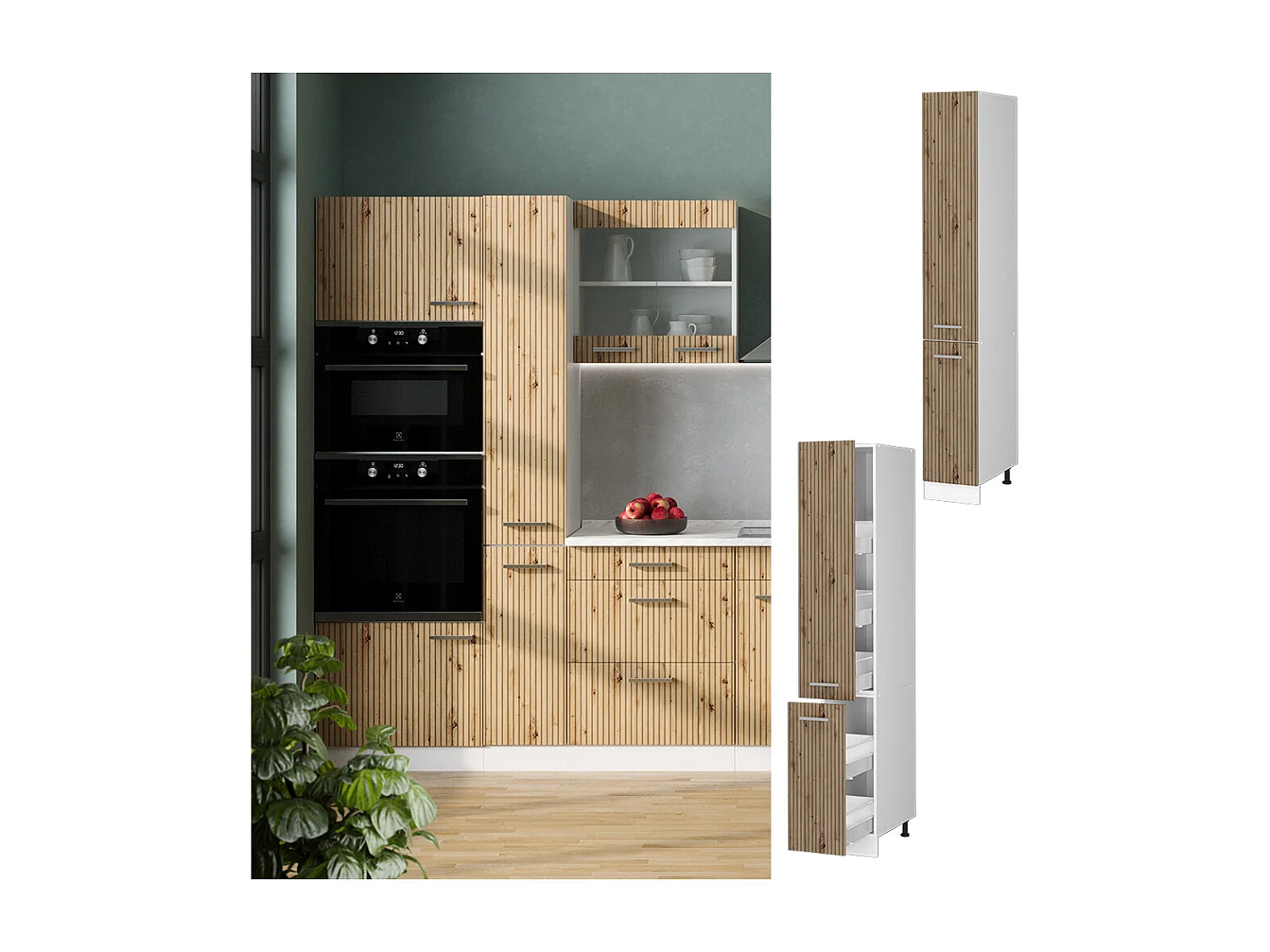 Apothekerschrank artisan-eiche 30x57.2x206.8 r-line