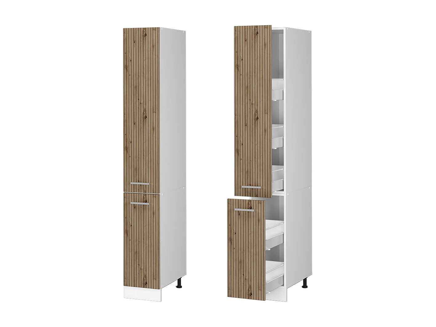 Meuble haute de cuisine chêne artisan 30x57.2x206.8 r-line