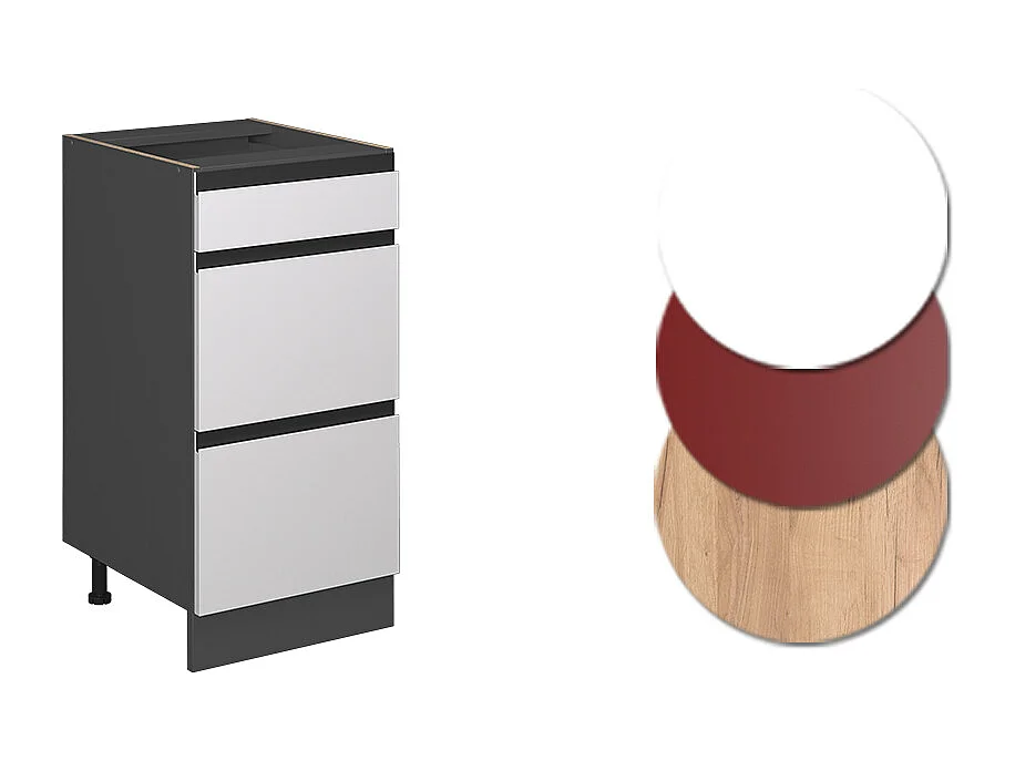 Mueble bajo de cocina blanco 40x60x81.6 r-line