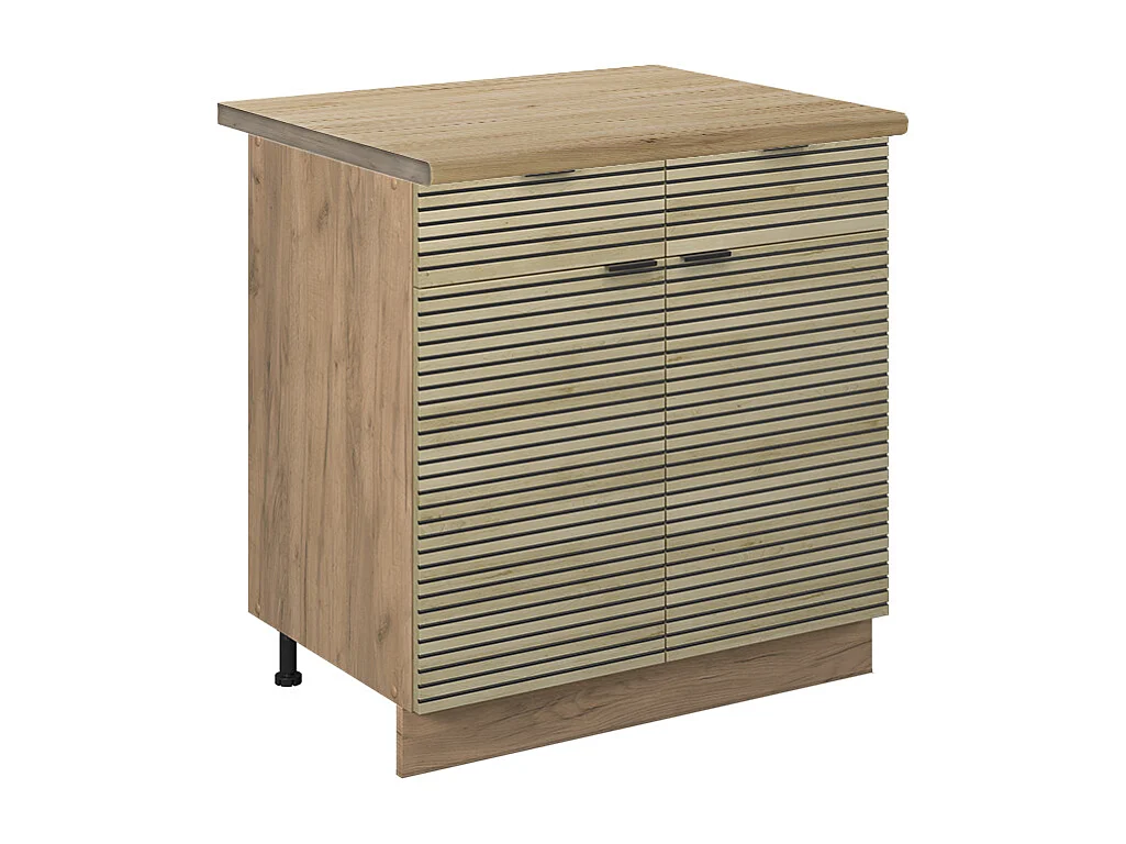 Meuble cuisine panneau en chêne 80x60x82 fame-line