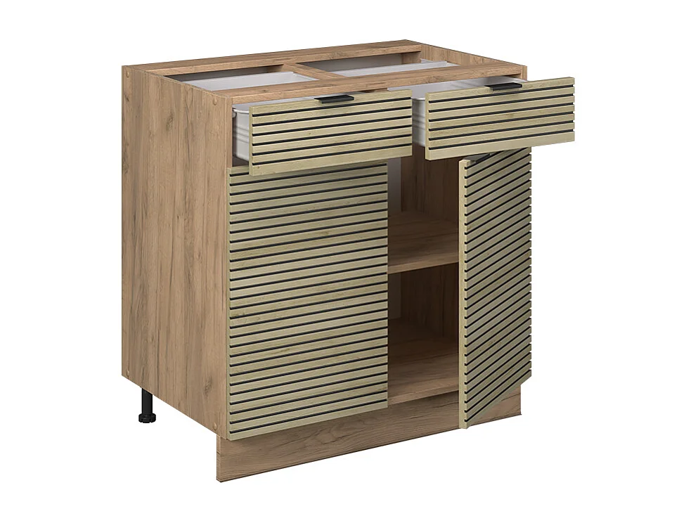 Meuble cuisine panneau en chêne 80x60x82 fame-line