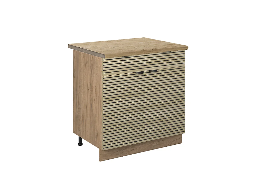 Meuble cuisine panneau en chêne 80x60x82 fame-line
