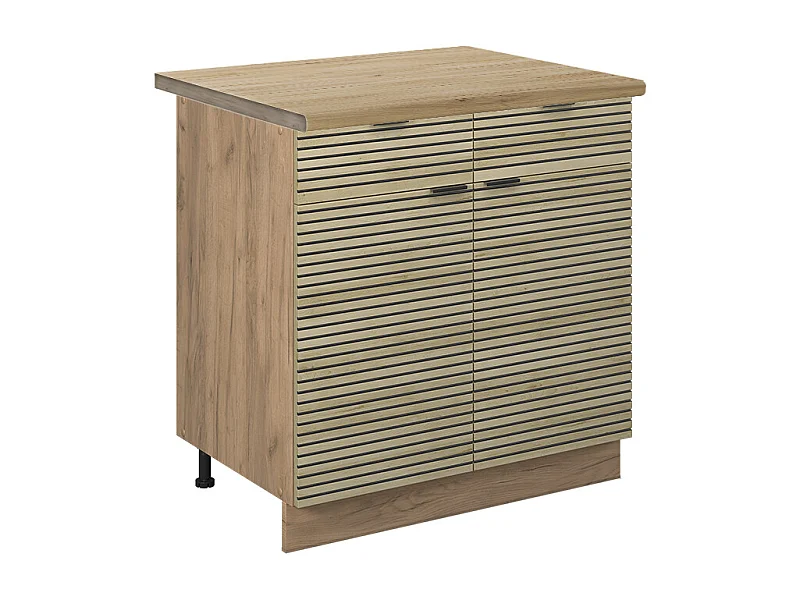 Meuble cuisine panneau en chêne 80x60x82 fame-line