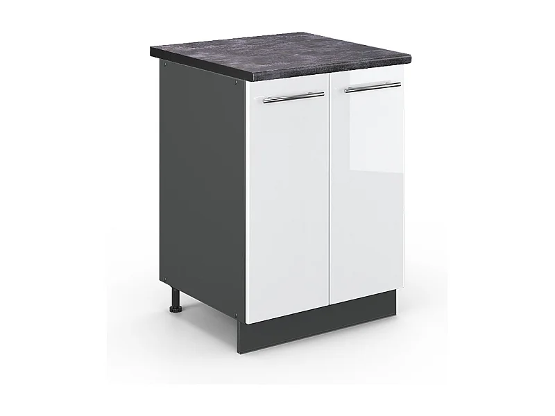 Mueble bajo de cocina blanco alto brillo 60x60x82 fame-line