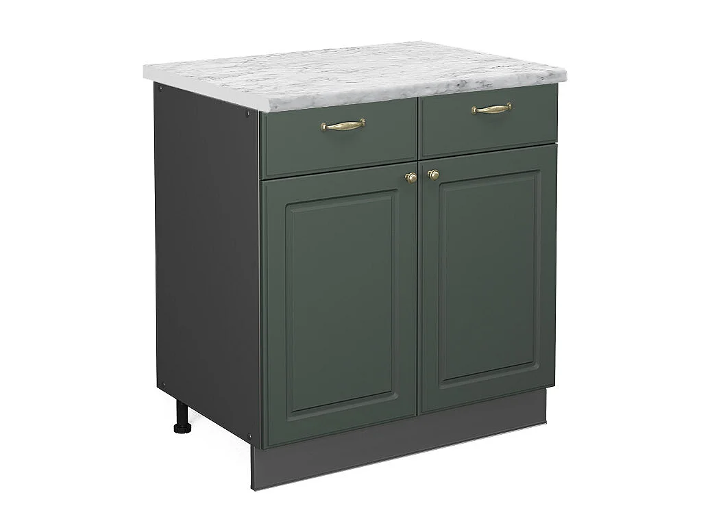 Mobiletto base per cucina verde-oro country house 80x60x82 fame-line