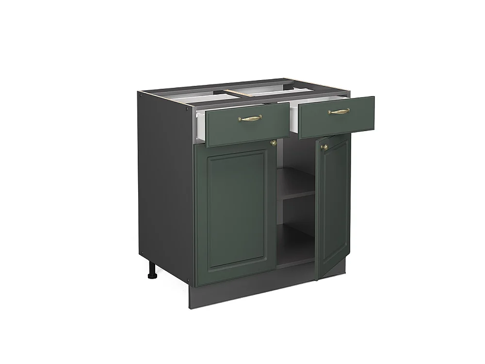 Meuble cuisine vert or campagne 80x60x82 fame-line