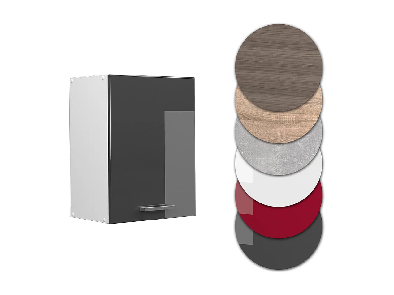 Armario colgante antracita alto brillo 45x31x60 r-line