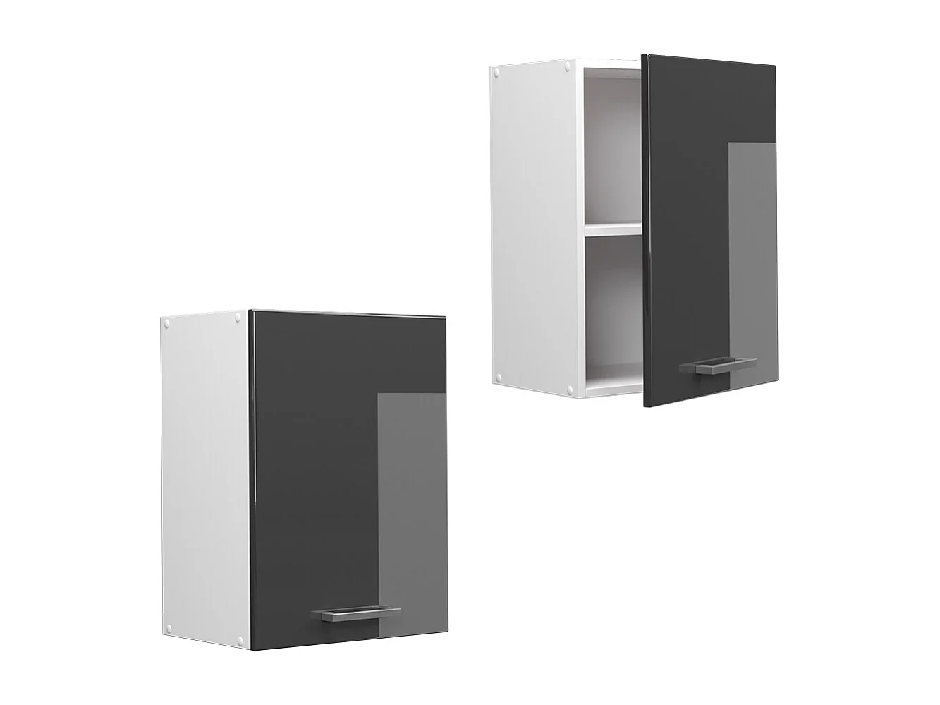 Elément haut de cuisine anthracite haute brillance 45x31x60 r-line