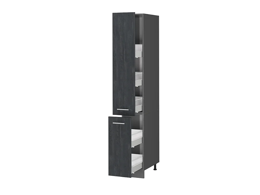 Pharmacy cabinet black concrete 30x57.2x206.8 r-line