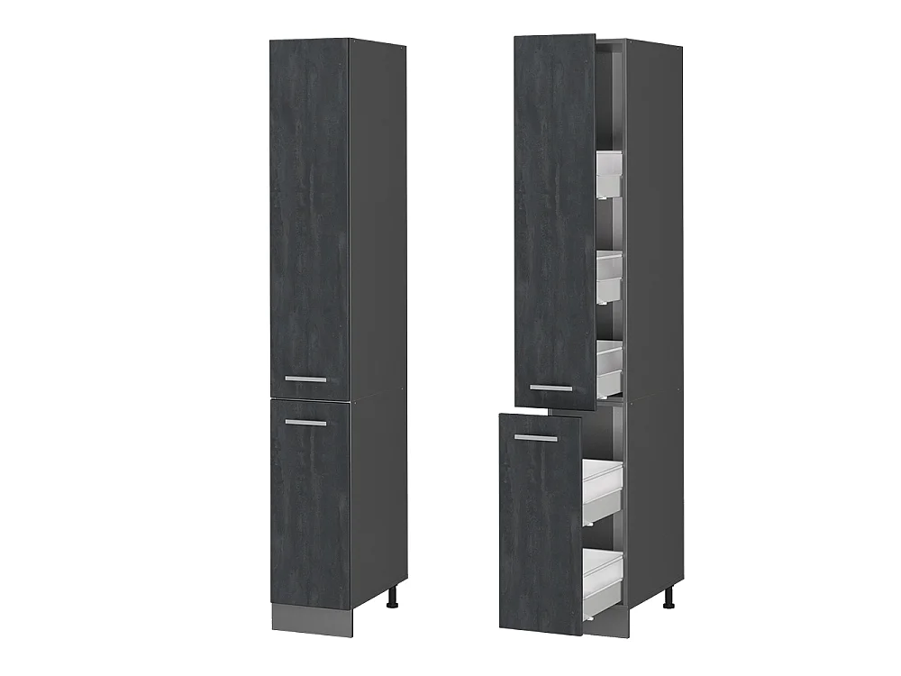 Pharmacy cabinet black concrete 30x57.2x206.8 r-line
