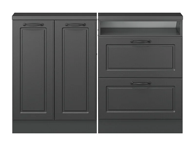 Meuble sous pente anthracite campagne 120x46x81.6 r-line