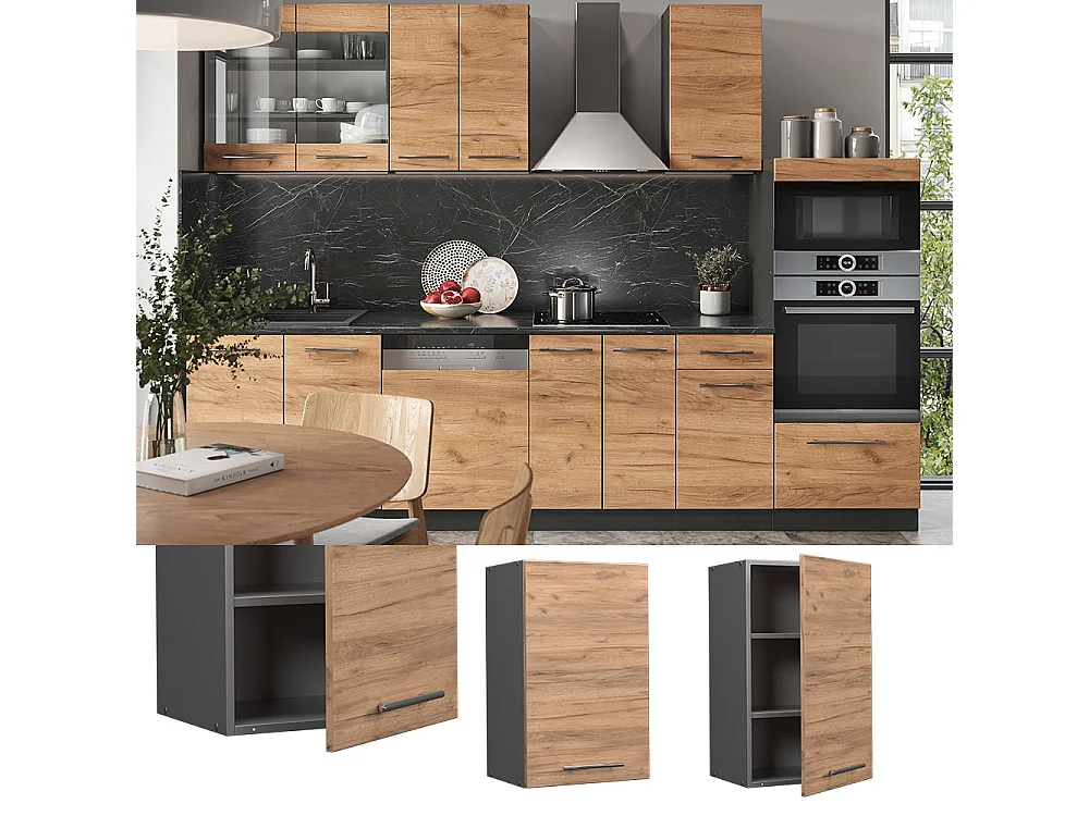 Wall cabinet gold power oak 45x34.1x72 fame-line