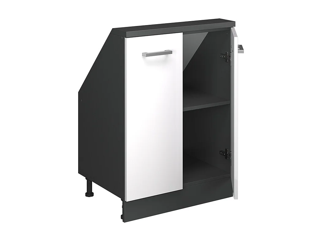 Meuble sous pente blanc haute brillance 60x46x81.6 r-line