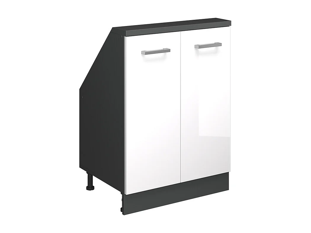 Meuble sous pente blanc haute brillance 60x46x81.6 r-line