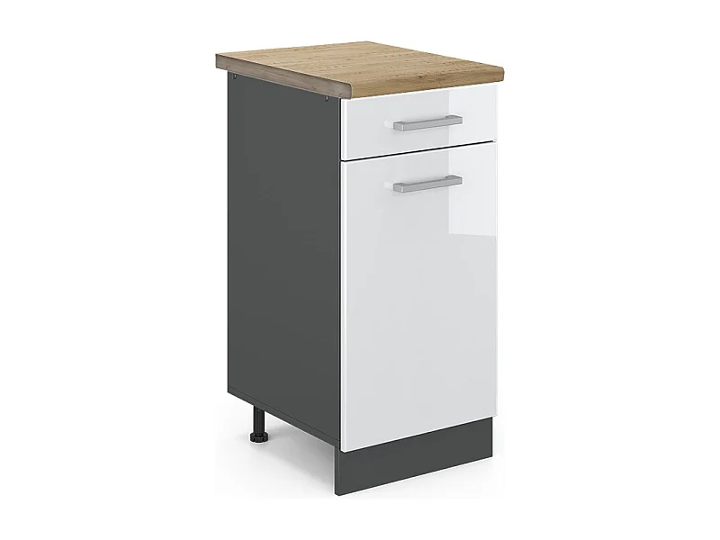 Mobiletto base per cucina bianco lucido 40x60x81.6 r-line
