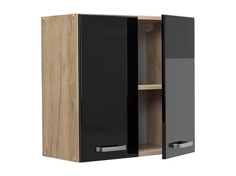 Armario colgante negro brillo intenso 60x31x60 r-line