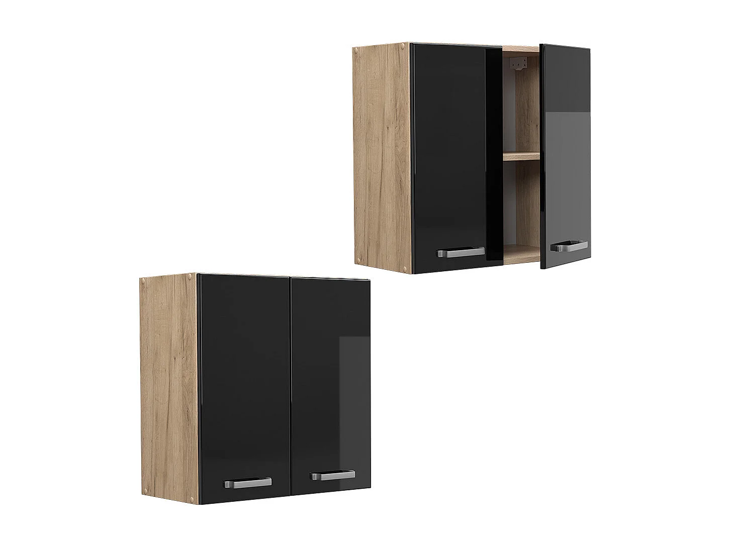 Armario colgante negro brillo intenso 60x31x60 r-line